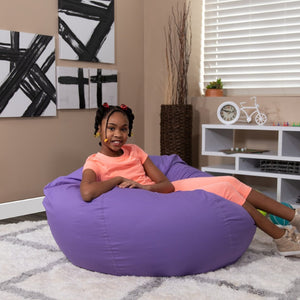 English Elm Duncan Oversized Refillable Bean Bag Chair - Ultimate Comfort for Gaming, Lounging, and Relaxation Purple DG-BEAN-LARGE-SOLID-PUR-GG