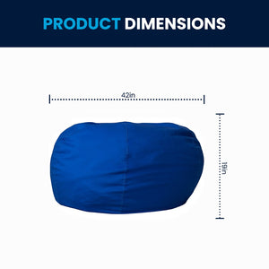 English Elm Duncan Oversized Refillable Bean Bag Chair - Ultimate Comfort for Gaming, Lounging, and Relaxation Royal Blue DG-BEAN-LARGE-SOLID-ROYBL-GG