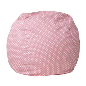 English Elm Dillon Refillable Bean Bag Chair for Kids and Teens - Comfy, Durable, Easy-Clean Fun Seating Option Light Pink Dot DG-BEAN-SMALL-DOT-PK-GG