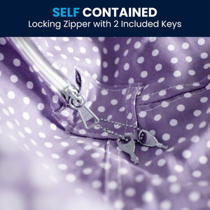 English Elm Dillon Refillable Bean Bag Chair for Kids and Teens - Comfy, Durable, Easy-Clean Fun Seating Option Lavender Dot DG-BEAN-SMALL-DOT-PUR-GG