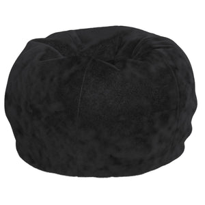 English Elm Dillon Refillable Bean Bag Chair for Kids and Teens - Comfy, Durable, Easy-Clean Fun Seating Option Black Furry DG-BEAN-SMALL-FUR-BK-GG