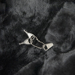 English Elm Dillon Refillable Bean Bag Chair for Kids and Teens - Comfy, Durable, Easy-Clean Fun Seating Option Black Furry DG-BEAN-SMALL-FUR-BK-GG