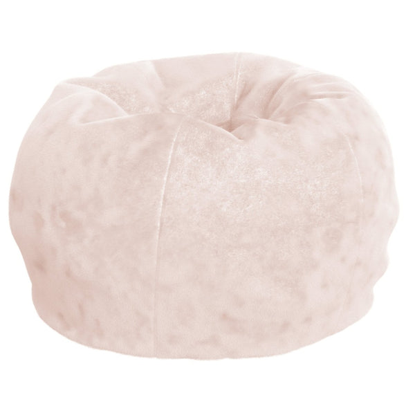English Elm Dillon Refillable Bean Bag Chair for Kids and Teens - Comfy, Durable, Easy-Clean Fun Seating Option Blush Furry DG-BEAN-SMALL-FUR-BLS-GG