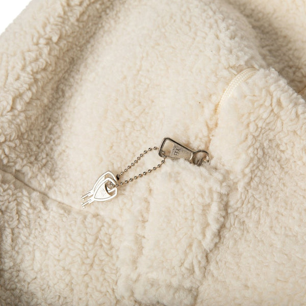 English Elm Dillon Cozy Refillable Bean Bag Chair for Kids and Teens - Soft, Portable, Easy-Clean Seating Solution Natural Sherpa DG-BEAN-SMALL-SHERPA-NAT-GG