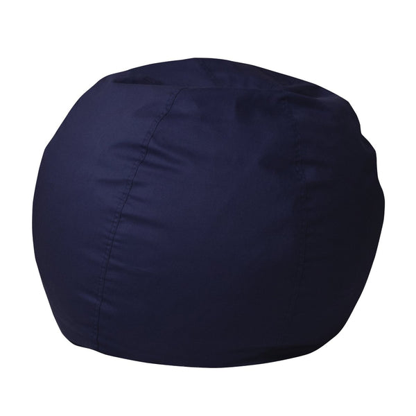 English Elm Dillon Refillable Bean Bag Chair for Kids and Teens - Comfy, Durable, Easy-Clean Fun Seating Option Navy Blue DG-BEAN-SMALL-SOLID-BL-GG