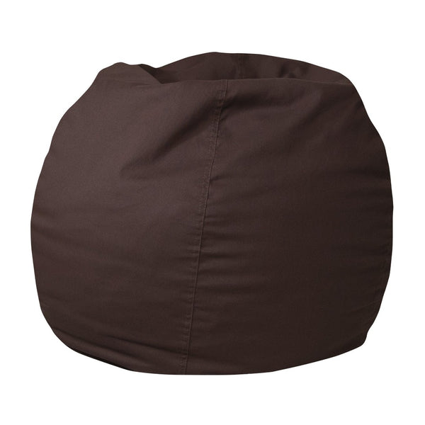 English Elm Dillon Refillable Bean Bag Chair for Kids and Teens - Comfy, Durable, Easy-Clean Fun Seating Option Brown DG-BEAN-SMALL-SOLID-BRN-GG