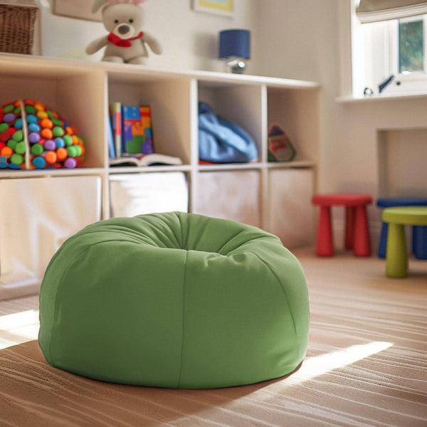 English Elm Dillon Refillable Bean Bag Chair for Kids and Teens - Comfy, Durable, Easy-Clean Fun Seating Option Green DG-BEAN-SMALL-SOLID-GRN-GG