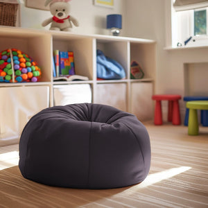 English Elm Dillon Refillable Bean Bag Chair for Kids and Teens - Comfy, Durable, Easy-Clean Fun Seating Option Gray DG-BEAN-SMALL-SOLID-GY-GG