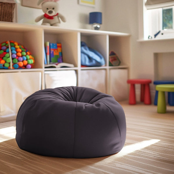 English Elm Dillon Refillable Bean Bag Chair for Kids and Teens - Comfy, Durable, Easy-Clean Fun Seating Option Gray DG-BEAN-SMALL-SOLID-GY-GG
