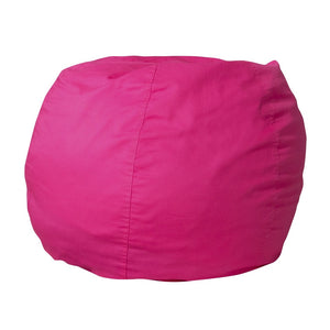 English Elm Dillon Refillable Bean Bag Chair for Kids and Teens - Comfy, Durable, Easy-Clean Fun Seating Option Hot Pink DG-BEAN-SMALL-SOLID-HTPK-GG