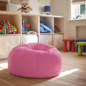 English Elm Dillon Refillable Bean Bag Chair for Kids and Teens - Comfy, Durable, Easy-Clean Fun Seating Option Light Pink DG-BEAN-SMALL-SOLID-PK-GG