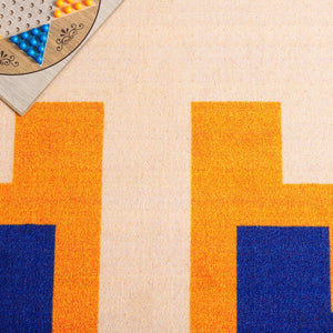 Safavieh Digital Area Rug – Geometric Charm In Vibrant Orange And Purple Hues With Durable Comfort Design Orange ,Purple Polyamide Dga103p-4