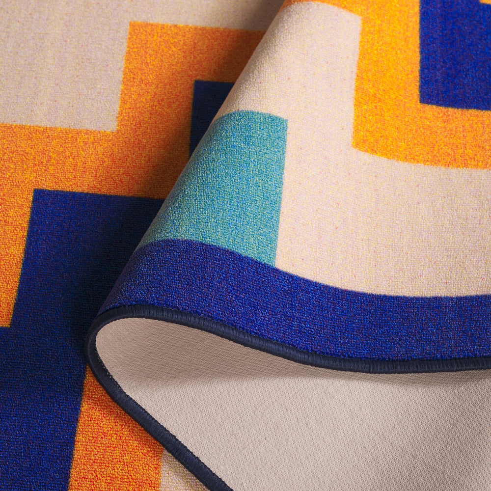 Safavieh Digital Area Rug – Geometric Charm In Vibrant Orange And Purple Hues With Durable Comfort Design Orange ,Purple Polyamide Dga103p-4