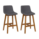 CorLiving Nora Counter Height Barstool - Set of 2 Grey DGY-113-B