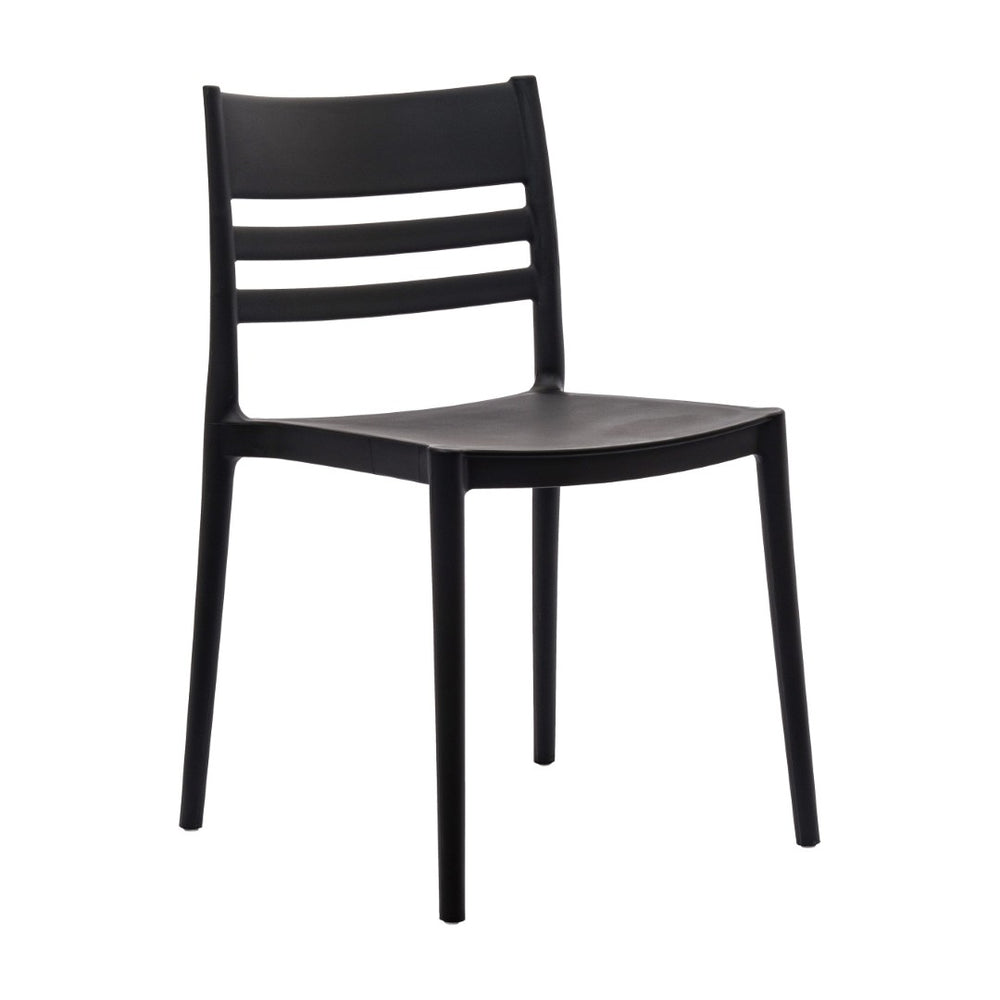 English Elm Bridgeport Indoor-Outdoor Stacking Chair - Durable, Weather-Resistant Design for Commercial Spaces Black DHF-317-APP-BLK-GG
