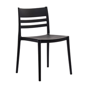 English Elm Bridgeport Indoor-Outdoor Stacking Chair - Durable, Weather-Resistant Design for Commercial Spaces Black DHF-317-APP-BLK-GG
