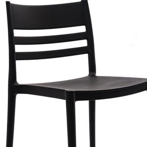 English Elm Bridgeport Indoor-Outdoor Stacking Chair - Durable, Weather-Resistant Design for Commercial Spaces Black DHF-317-APP-BLK-GG