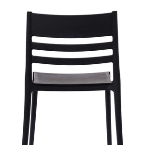 English Elm Bridgeport Indoor-Outdoor Stacking Chair - Durable, Weather-Resistant Design for Commercial Spaces Black DHF-317-APP-BLK-GG