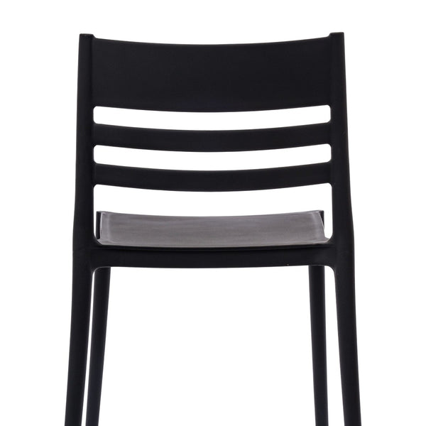 English Elm Bridgeport Indoor-Outdoor Stacking Chair - Durable, Weather-Resistant Design for Commercial Spaces Black DHF-317-APP-BLK-GG