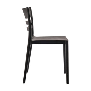 English Elm Bridgeport Indoor-Outdoor Stacking Chair - Durable, Weather-Resistant Design for Commercial Spaces Black DHF-317-APP-BLK-GG