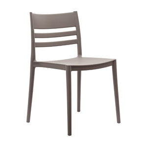 English Elm Bridgeport Indoor-Outdoor Stacking Chair - Durable, Weather-Resistant Design for Commercial Spaces Gray DHF-317-APP-GRY-GG