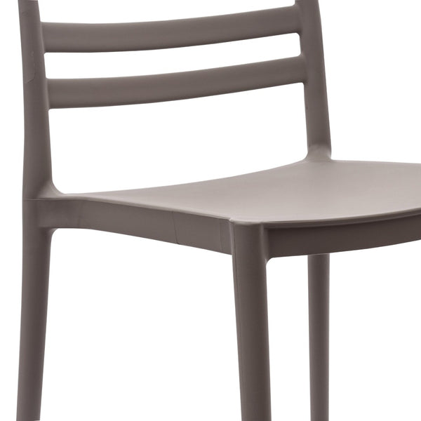 English Elm Bridgeport Indoor-Outdoor Stacking Chair - Durable, Weather-Resistant Design for Commercial Spaces Gray DHF-317-APP-GRY-GG
