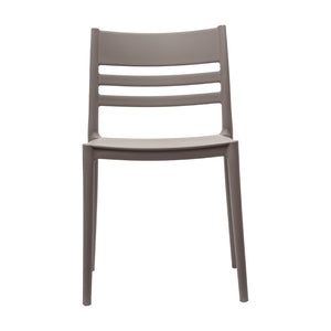 English Elm Bridgeport Indoor-Outdoor Stacking Chair - Durable, Weather-Resistant Design for Commercial Spaces Gray DHF-317-APP-GRY-GG