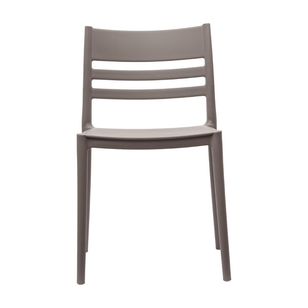 English Elm Bridgeport Indoor-Outdoor Stacking Chair - Durable, Weather-Resistant Design for Commercial Spaces Gray DHF-317-APP-GRY-GG