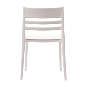 English Elm Bridgeport Indoor-Outdoor Stacking Chair - Durable, Weather-Resistant Design for Commercial Spaces White DHF-317-APP-WH-GG