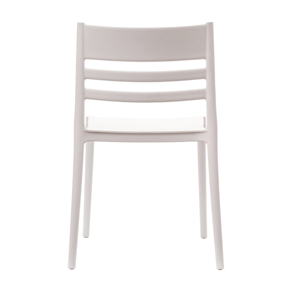 English Elm Bridgeport Indoor-Outdoor Stacking Chair - Durable, Weather-Resistant Design for Commercial Spaces White DHF-317-APP-WH-GG