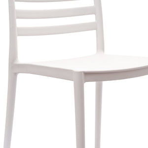 English Elm Bridgeport Indoor-Outdoor Stacking Chair - Durable, Weather-Resistant Design for Commercial Spaces White DHF-317-APP-WH-GG