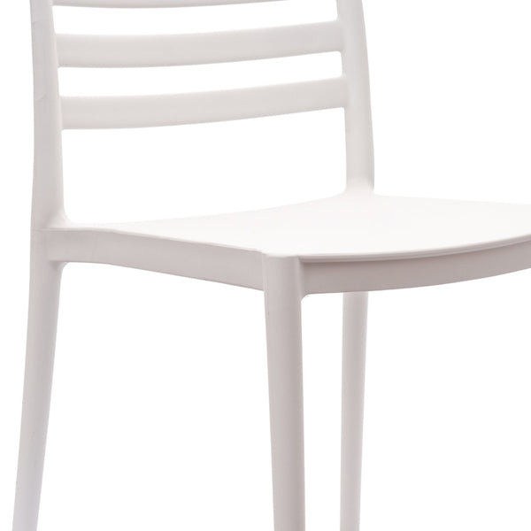 English Elm Bridgeport Indoor-Outdoor Stacking Chair - Durable, Weather-Resistant Design for Commercial Spaces White DHF-317-APP-WH-GG