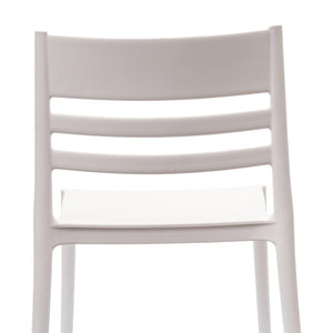 English Elm Bridgeport Indoor-Outdoor Stacking Chair - Durable, Weather-Resistant Design for Commercial Spaces White DHF-317-APP-WH-GG