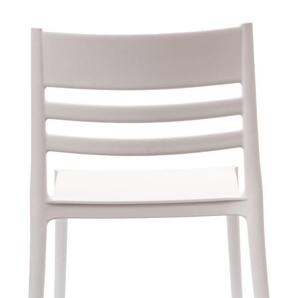 English Elm Bridgeport Indoor-Outdoor Stacking Chair - Durable, Weather-Resistant Design for Commercial Spaces White DHF-317-APP-WH-GG