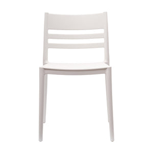 English Elm Bridgeport Indoor-Outdoor Stacking Chair - Durable, Weather-Resistant Design for Commercial Spaces White DHF-317-APP-WH-GG