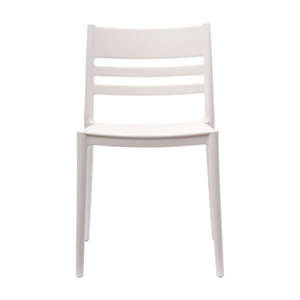 English Elm Bridgeport Indoor-Outdoor Stacking Chair - Durable, Weather-Resistant Design for Commercial Spaces White DHF-317-APP-WH-GG