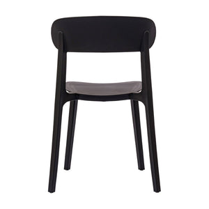 English Elm Dover Indoor-Outdoor Stacking Patio Chair – Durable, Ergonomic, All-Weather Seating for Any Space Black DHF-340-APP-BLK-GG