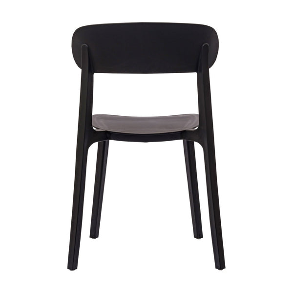 English Elm Dover Indoor-Outdoor Stacking Patio Chair – Durable, Ergonomic, All-Weather Seating for Any Space Black DHF-340-APP-BLK-GG