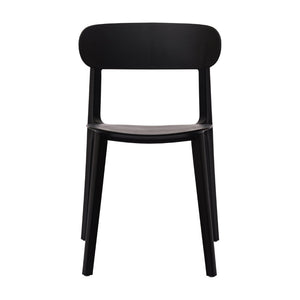 English Elm Dover Indoor-Outdoor Stacking Patio Chair – Durable, Ergonomic, All-Weather Seating for Any Space Black DHF-340-APP-BLK-GG