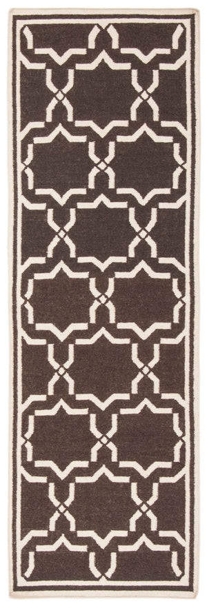 Safavieh Dhurries 545a Chocolate Ivory Chocolate ,Ivory 80% Wool,20% Cotton Dhu545a-2