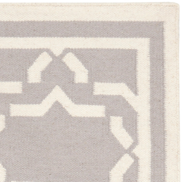 Safavieh Dhurries 545 Hand Woven Flat Weave  Rug Grey / Ivory DHU545G-3