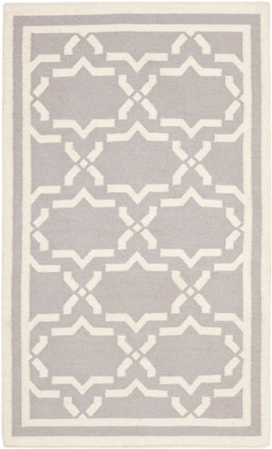 Safavieh Dhurries 545 Hand Woven Flat Weave  Rug Grey / Ivory DHU545G-3