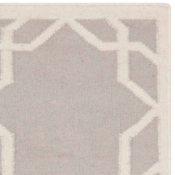 Safavieh Dhurries 548 Hand Woven Flat Weave  Rug Grey / Ivory DHU548G-3
