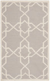 Safavieh Dhurries 548 Hand Woven Flat Weave  Rug Grey / Ivory DHU548G-3