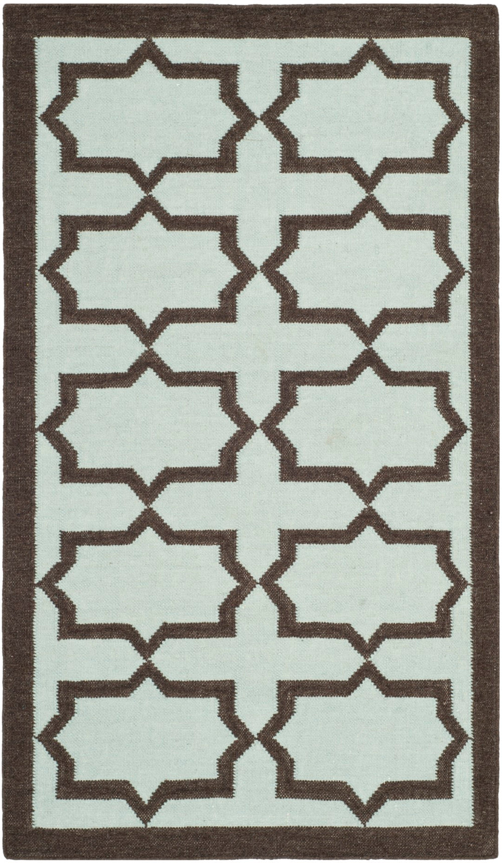 Safavieh Dhurries 549 Hand Woven Flat Weave  Rug Light Blue DHU549A-3