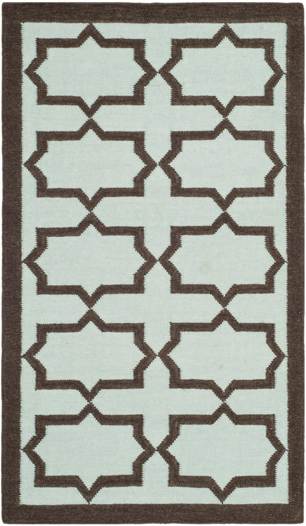 Safavieh Dhurries 549 Hand Woven Flat Weave  Rug Light Blue DHU549A-3
