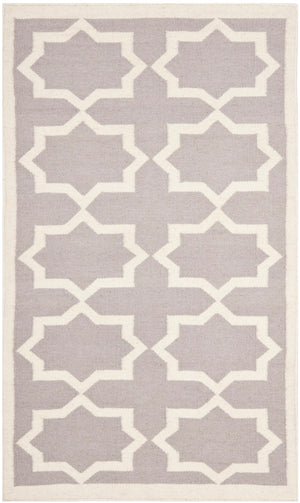 Safavieh Dhurries 549 Hand Woven Flat Weave  Rug Grey / Ivory DHU549G-3