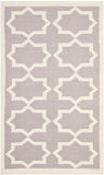 Safavieh Dhurries 549 Hand Woven Flat Weave  Rug Grey / Ivory DHU549G-3
