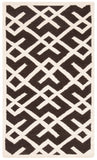 Safavieh Dhurries 552 Hand Woven Flat Weave  Rug Brown / Ivory DHU552C-3