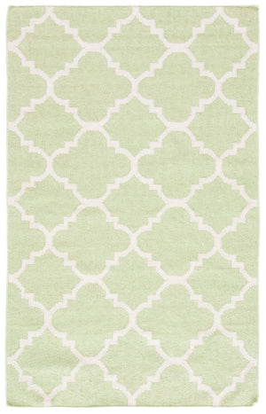 Safavieh Dhurries 554 Hand Woven Flat Weave  Rug Light Green / Ivory DHU554A-3